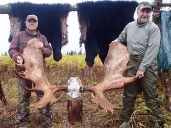 Moose hunters with Alaska Remote Guide Service